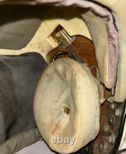 Vintage Soviet Air Force ZSh-5A Pilot Gagarin Flight Helmet MiG Aviation Gear