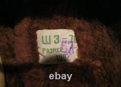 Vintage Soviet Pilot Helmet Flight Winter SHZ-78 USSR Air Force Leather Fur