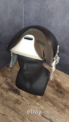 Vintage Soviet ZSh-3 Pilot Flight Helmet Aviation Air Force USSR Flying Helmet