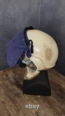 Vintage Soviet ZSh-3 Pilot Flight Helmet Aviation Air Force USSR Flying Helmet