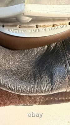 Vintage Split-S Aviation Leather Flight Helmet with Stadium pilot goggles