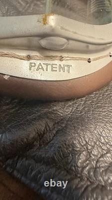Vintage Split-S Aviation Leather Flight Helmet with Stadium pilot goggles