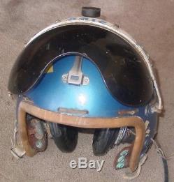 Vintage US Air Force P-4A Pilot Flight Helmet P4 A 1957 Selby Shoe Company