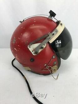 Vintage US Air Force P-4A Pilots Red Flight Helmet