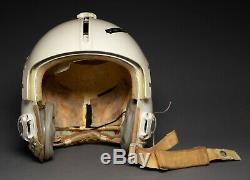 Vintage USAF Pilot Flight Helmet MIL-H-26671B Large with MBU-5/P Oxygen Mask