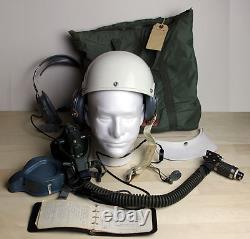 Vintage VIETNAM WAR ERA MBU-5/P Oxygen Mask Helmet Headset Flight Book Bag Lot