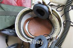 Vintage VIETNAM WAR ERA MBU-5/P Oxygen Mask Helmet Headset Flight Book Bag Lot