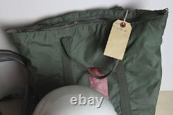 Vintage VIETNAM WAR ERA MBU-5/P Oxygen Mask Helmet Headset Flight Book Bag Lot