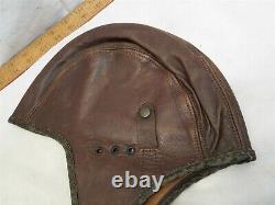 Vintage WWI era Military Pilot Aviator Flight Skull Cap Helmet Hat