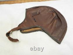 Vintage WWI era Military Pilot Aviator Flight Skull Cap Helmet Hat