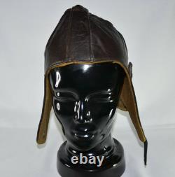 Vintage WWII Era Leather Flight Helmet Pilot Aviator Soft Cap