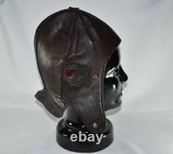 Vintage WWII Era Leather Flight Helmet Pilot Aviator Soft Cap