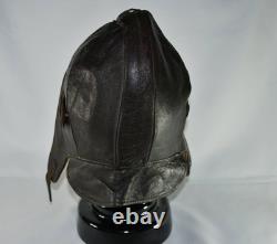Vintage WWII Era Leather Flight Helmet Pilot Aviator Soft Cap
