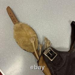 Vintage WWII Leather Aviator Flight Cap Pilot Helmet Goggles Slote & Klein