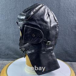 Vintage WWII US Navy Pilot Leather Flight Helmet NAF 1092 Aviator CAP SO Stamped