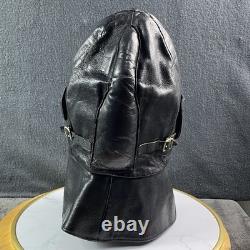 Vintage WWII US Navy Pilot Leather Flight Helmet NAF 1092 Aviator CAP SO Stamped