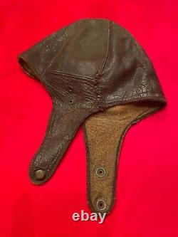 Vintage Ww2 U. S. Pilot's Leather Flight Helmet