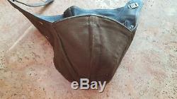 Vintage Wwii German Luftwaffe Pilot Aviator Leather Flight Helmet Cap