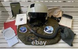 Vtg 1982 US HGU-26P. Air Force helmet, MBU-12/P Mask VAW-126 Logbook E-2C Group
