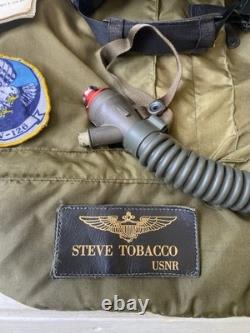Vtg 1982 US HGU-26P. Air Force helmet, MBU-12/P Mask VAW-126 Logbook E-2C Group