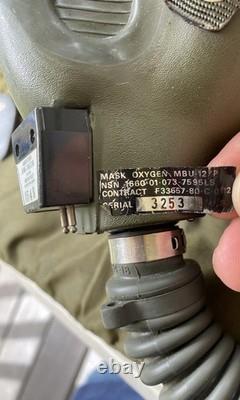 Vtg 1982 US HGU-26P. Air Force helmet, MBU-12/P Mask VAW-126 Logbook E-2C Group