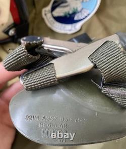 Vtg 1982 US HGU-26P. Air Force helmet, MBU-12/P Mask VAW-126 Logbook E-2C Group