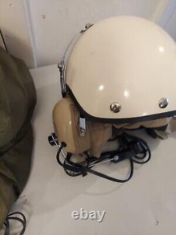 Vtg David Clark Company Inc Flight Deck Pilot Aviation Helmet And Headset J11-30