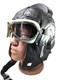 Vtg Pilot Flight Helmet ShL 1970-80s with Goggles & Laryngophone Cold War Era
