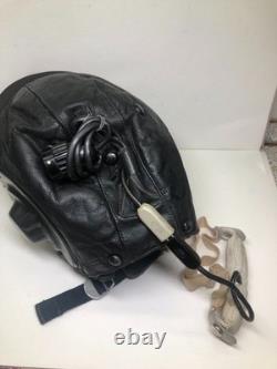 Vtg Pilot Flight Helmet ShL 1970-80s with Goggles & Laryngophone Cold War Era