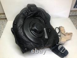 Vtg Pilot Flight Helmet ShL 1970-80s with Goggles & Laryngophone Cold War Era