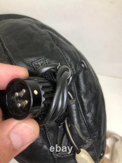 Vtg Pilot Flight Helmet ShL 1970-80s with Goggles & Laryngophone Cold War Era