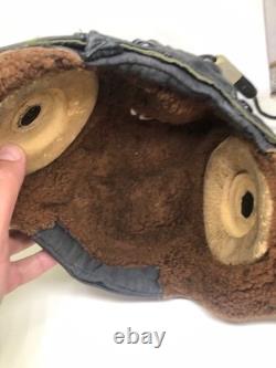 Vtg Pilot Flight Helmet ShL 1970-80s with Goggles & Laryngophone Cold War Era