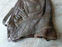 Vtg Rare Ww2 Wwii German Luftwaffe Aviator Pilot Leather Flight Helmet & Gloves