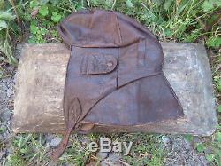 Vtg Rare Ww2 Wwii German Luftwaffe Aviator Pilot Leather Flight Helmet Hat Cap