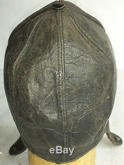 Vtg WW2 U. S. PILOTS LEATHER FLIGHT HELMET Tru-Fit Berlin, WI Glove B. G. Co