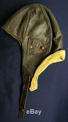 Vtg Ww2 Wwii German Luftwaffe Aviator Pilot Leather Flight Helmet Prym 4 Rare