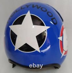 WOLFMAN and HOLLYWOOD-TOP GUN MAVERICK NAVAL AVIATOR FIGHTER PILOT HELMET REPRO