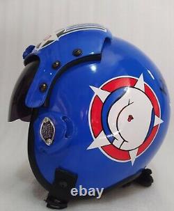 WOLFMAN and HOLLYWOOD-TOP GUN MAVERICK NAVAL AVIATOR FIGHTER PILOT HELMET REPRO