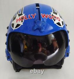 WOLFMAN and HOLLYWOOD-TOP GUN MAVERICK NAVAL AVIATOR FIGHTER PILOT HELMET REPRO