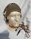 WW 2 US AAF Pilot & Crew Type A-9 Wool Flight Helmet With RCA Vintage Headset