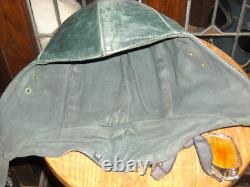 WW1 1930's GERMAN PILOTS FLIGHT FLYING HELMET & GOGGLES. Sz58