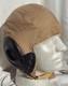 WW2 Army Air Force A-10 Pilot Khaki Flight Helmet Size Large By Bates Shoe Co