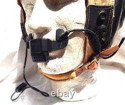 WW2 Army Air Force ANH-15 Pilot Khaki Flight Helmet With RARE MX-108/UR Lip Mike