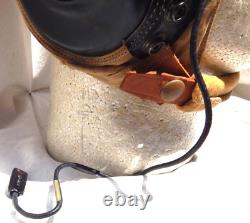 WW2 Army Air Force ANH-15 Pilot Khaki Flight Helmet With RARE MX-108/UR Lip Mike