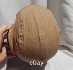 WW2 Army Air Force ANH-15 Pilot Khaki Flight Helmet With RARE MX-108/UR Lip Mike