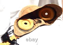 WW2 Army Air Force ANH-15 Pilot Khaki Flight Helmet With RARE MX-108/UR Lip Mike