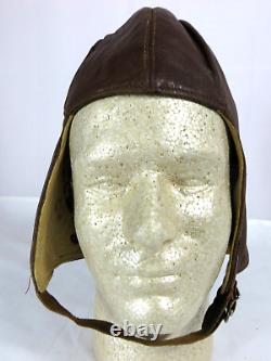 WW2 Canadian or British Leather Pilots Helmet. Named. Size 2