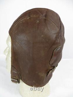 WW2 Canadian or British Leather Pilots Helmet. Named. Size 2