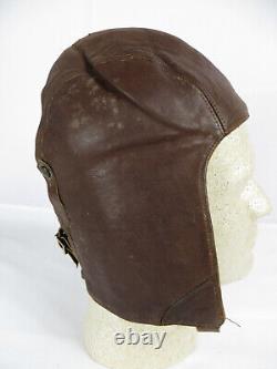 WW2 Canadian or British Leather Pilots Helmet. Named. Size 2