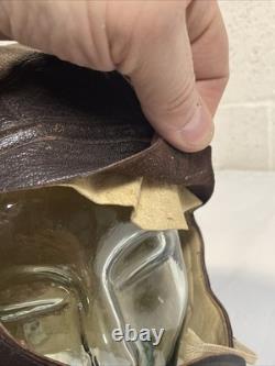WW2 Era Leather Flight Helmet NAF 1092 7 3/8 USN Navy Flyers Pilot Chin Strap